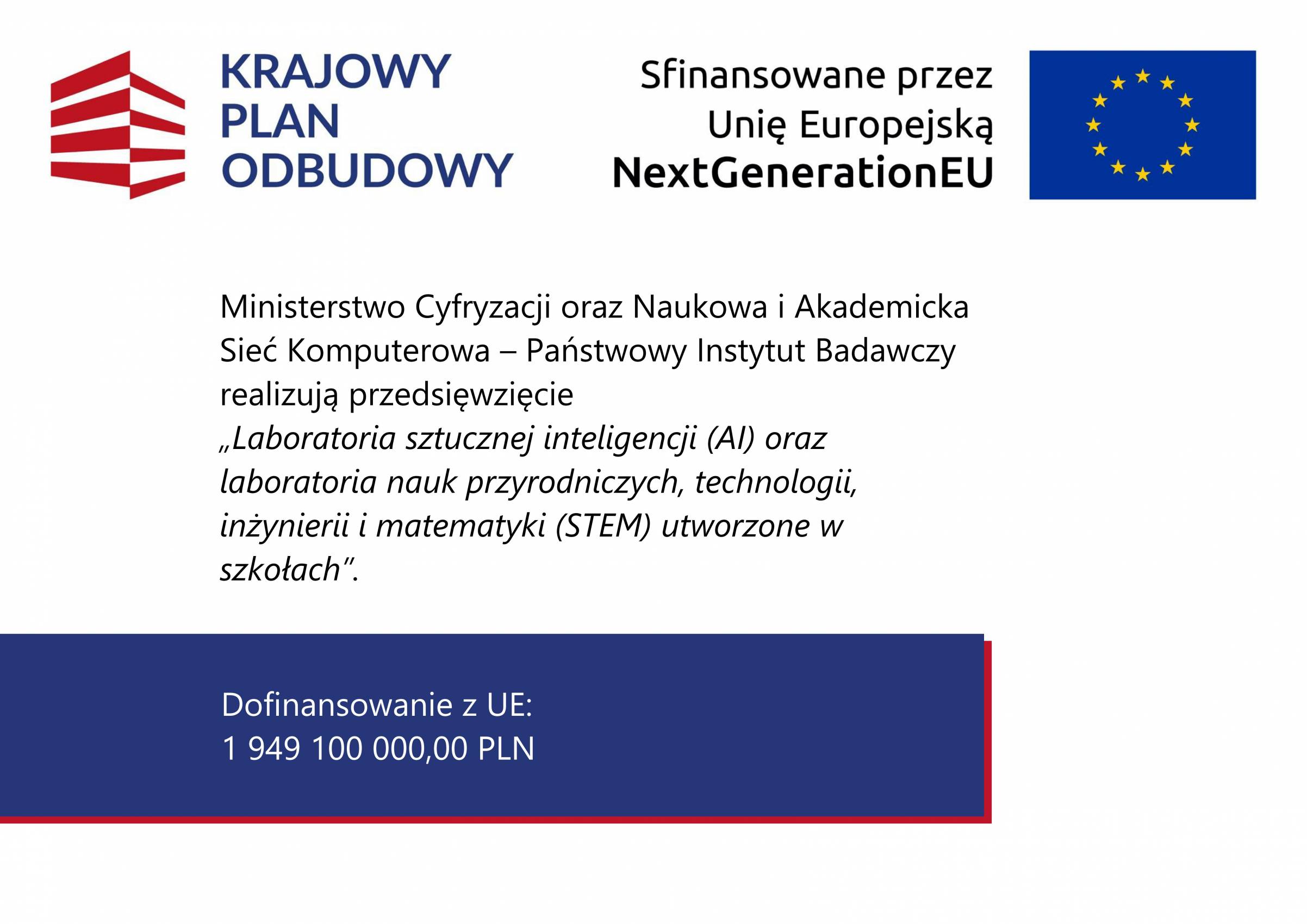 Laboratoria sztucznej inteligencji (AI) oraz laboratoria nauk przyrodniczych, technologii, inżynierii i matematyki (STEM) utworzone w szkołach