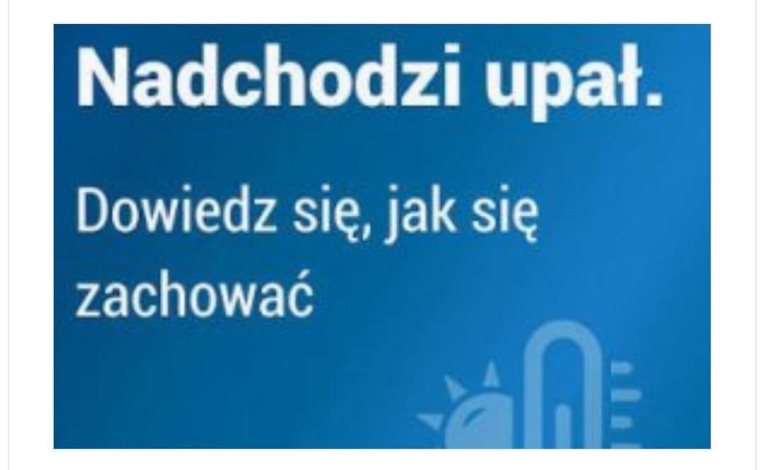 Rekomendacje w związku z falą upałów