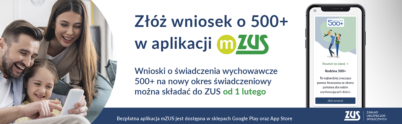 Złóż wniosek o 500 plus w aplikacji mZUS