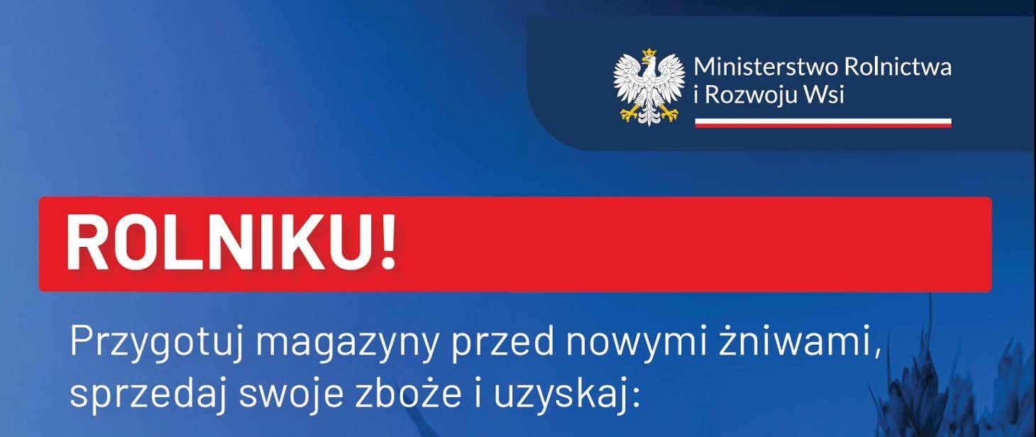 Dopłaty do zbóż – plakat MRiRW