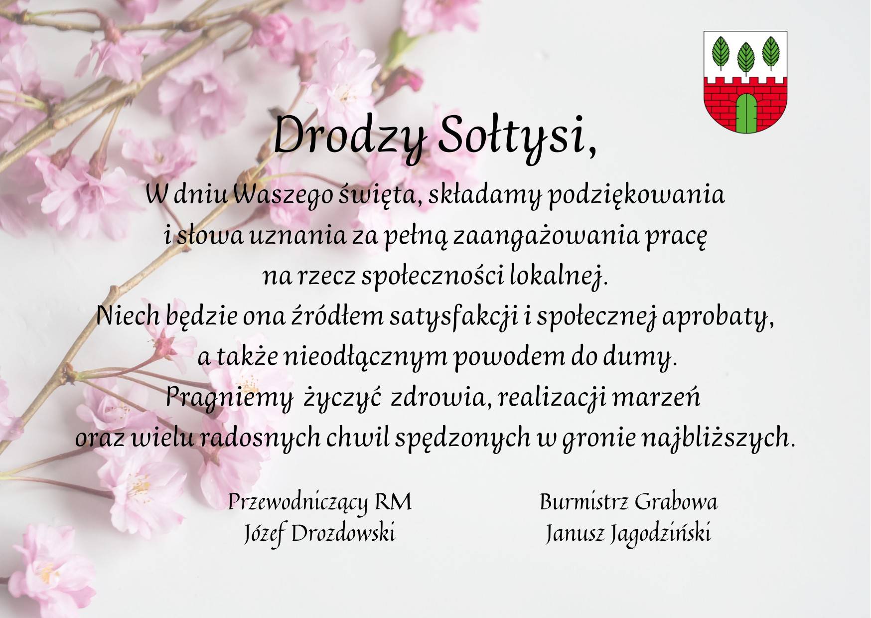 Życzenia z okazji Dnia Sołtysa